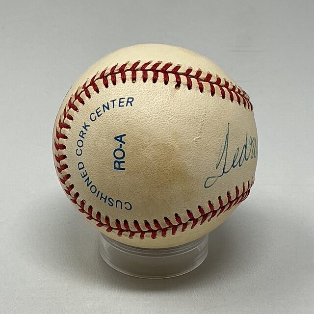Ted Williams Autographed Boston Red Sox OAL Baseball Beckett BAS - Image 3