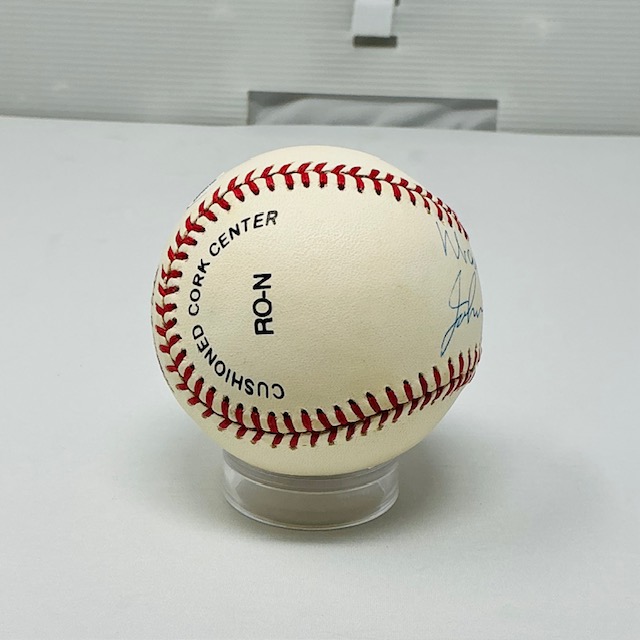 Warren Spahn & Johnny Sain Autographed Pray For Rain ONL Baseball JSA COA - Image 2