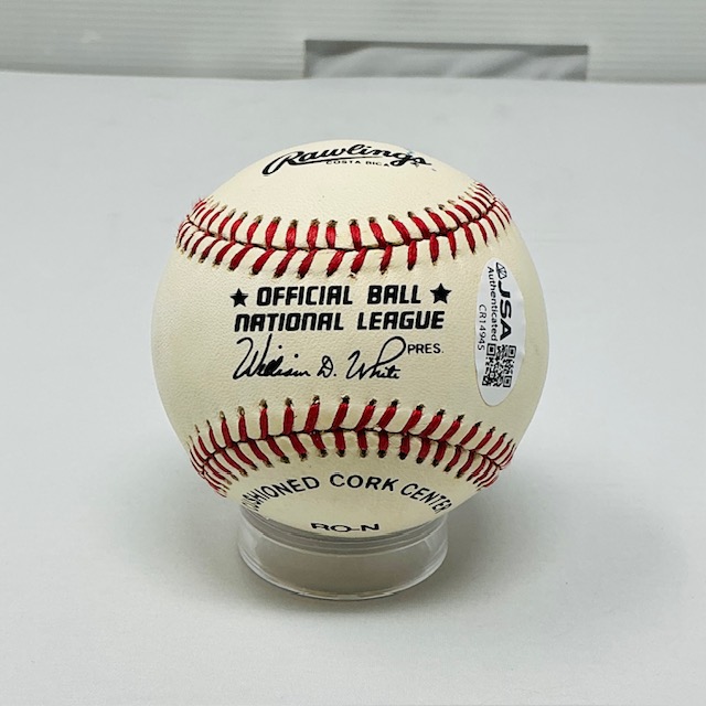 Warren Spahn & Johnny Sain Autographed Pray For Rain ONL Baseball JSA COA - Image 4
