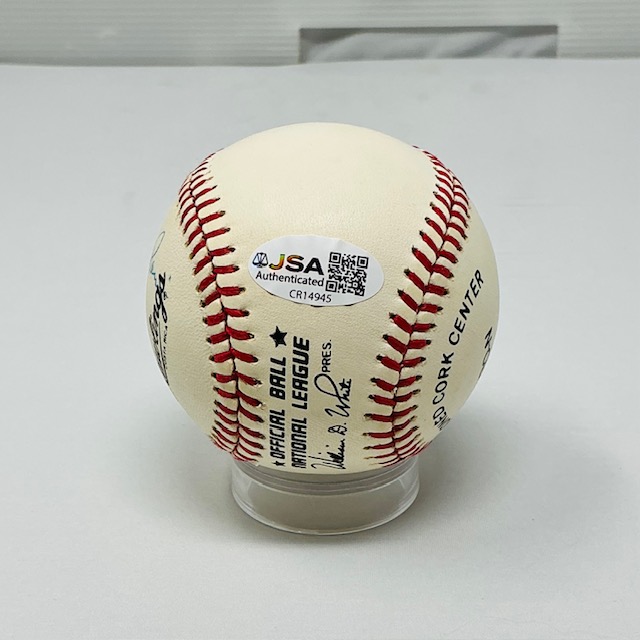 Warren Spahn & Johnny Sain Autographed Pray For Rain ONL Baseball JSA COA - Image 5