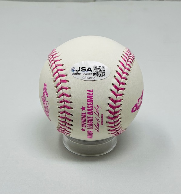Billie Jean King Autographed World Champion Tennis Breast Cancer Baseball JSA COA - Image 4