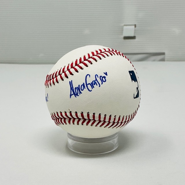 Alexa Grasso & Brandon Moreno Autographed UFC Champions ROML Baseball JSA COA