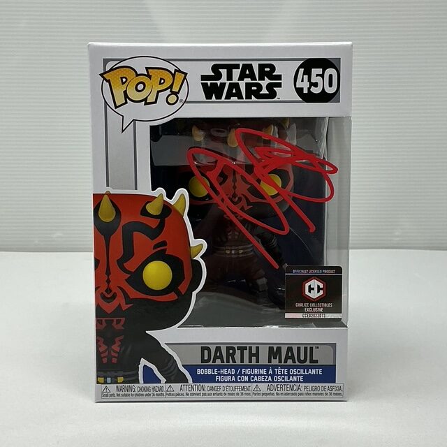 Ray Park Autographed Darth Maul Star Wars Funko Pop #450 Chalice Exclusive JSA COA