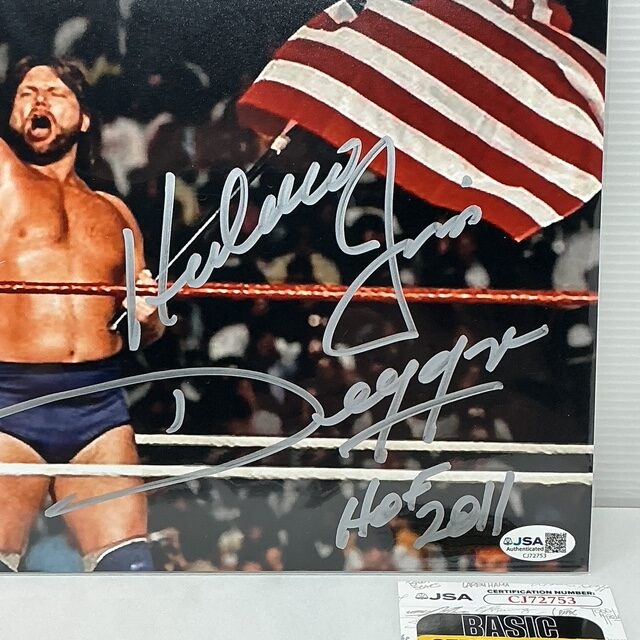 Jim Hacksaw Duggan Autographed Wrestling HOF 2011 8X10 Photograph JSA COA - Image 2